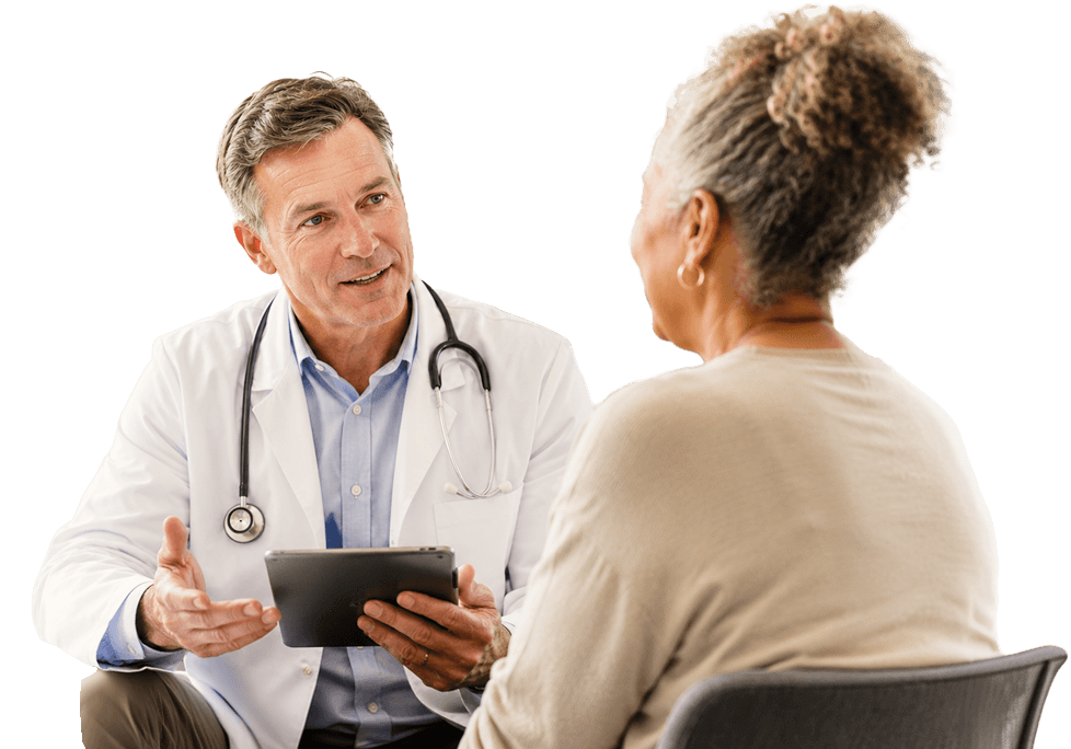 Doctor speaking with a patient