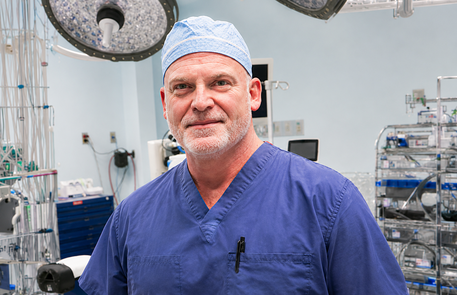 Dr. Andrew Wickline in scrubs